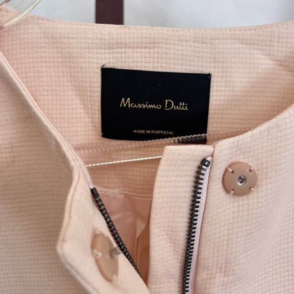 SOLD MASSIMO DUTTI Petal Pink Textured Jacket Size Medium FLAWED - Picture 12 of 16